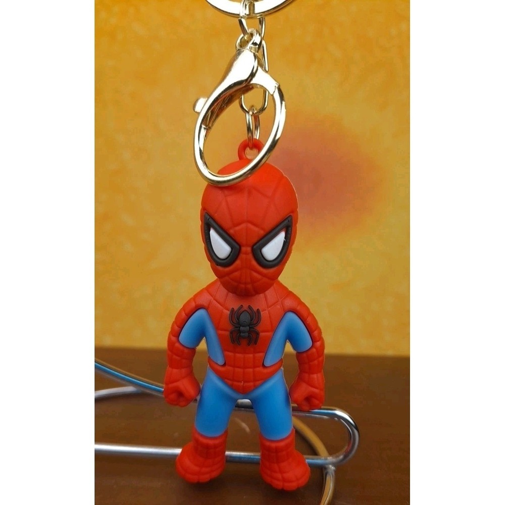 Avengers Marvel Spiderman 3D PVC Keychain Backpack Clip New 8" Tall